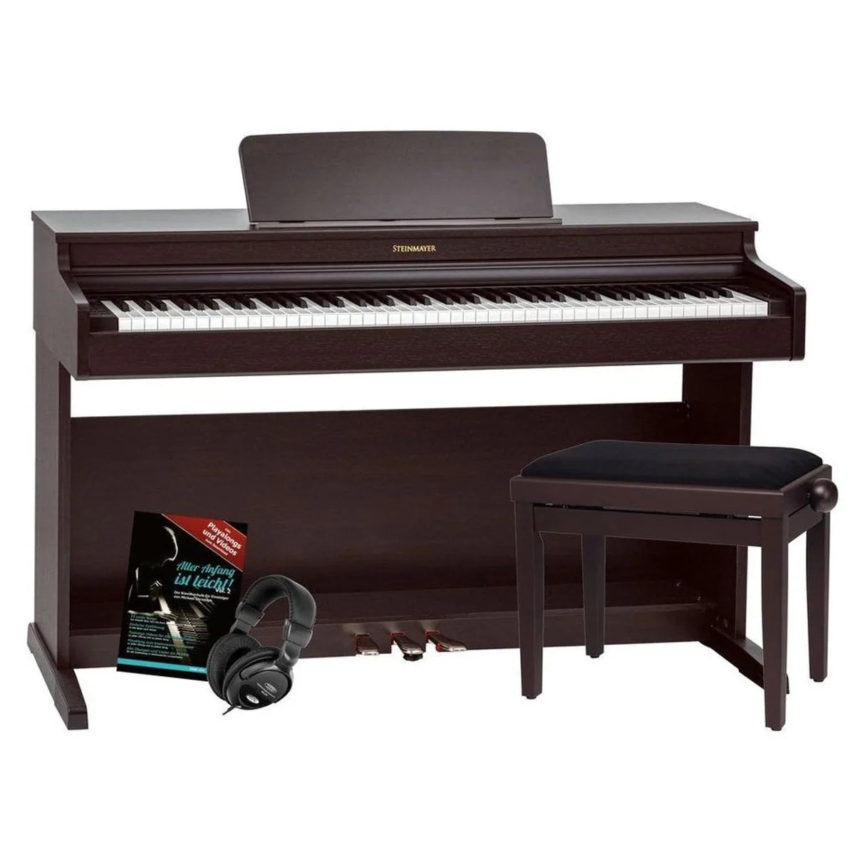 Steinmayer DP-321 E-Piano Set, 88 Tasten, Bluetooth, inkl. Klavierbank & Kopfhörer