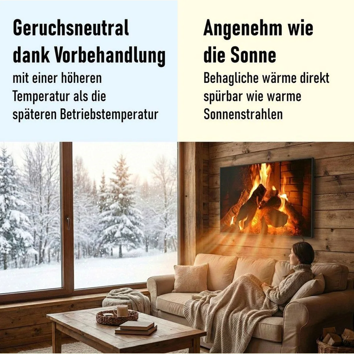 STEINFELD Heizsysteme Infrarotheizung Bild 600W, sanfte Wärme, flexibles Design, Made in Germany 4