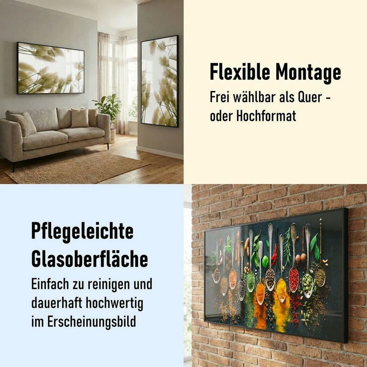 STEINFELD Heizsysteme Infrarotheizung Glas-Bild 900W, elegantes Design, gleichmäßige Wärme, Made in Germany 3