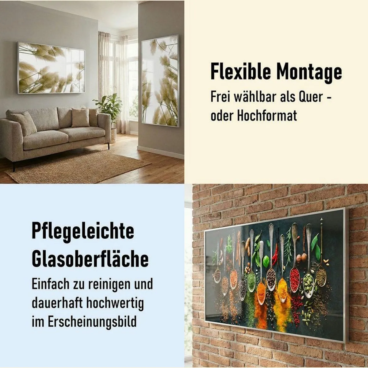 STEINFELD Heizsysteme Infrarotheizung Glas-Bild 900W, effiziente Wärme & modernes Design 3