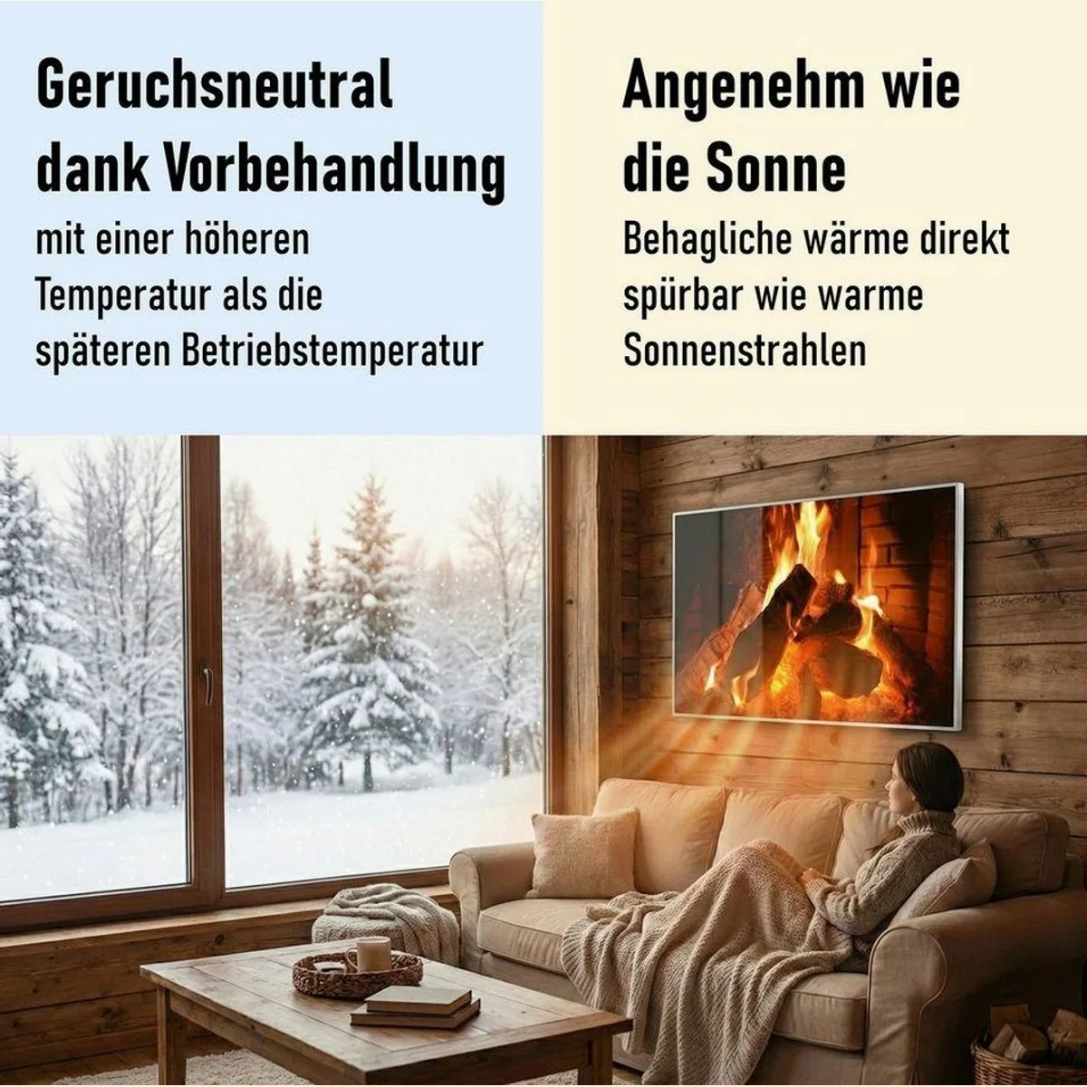 STEINFELD Heizsysteme Infrarotheizung Glas-Bild 900W, effiziente Wärme & modernes Design 4