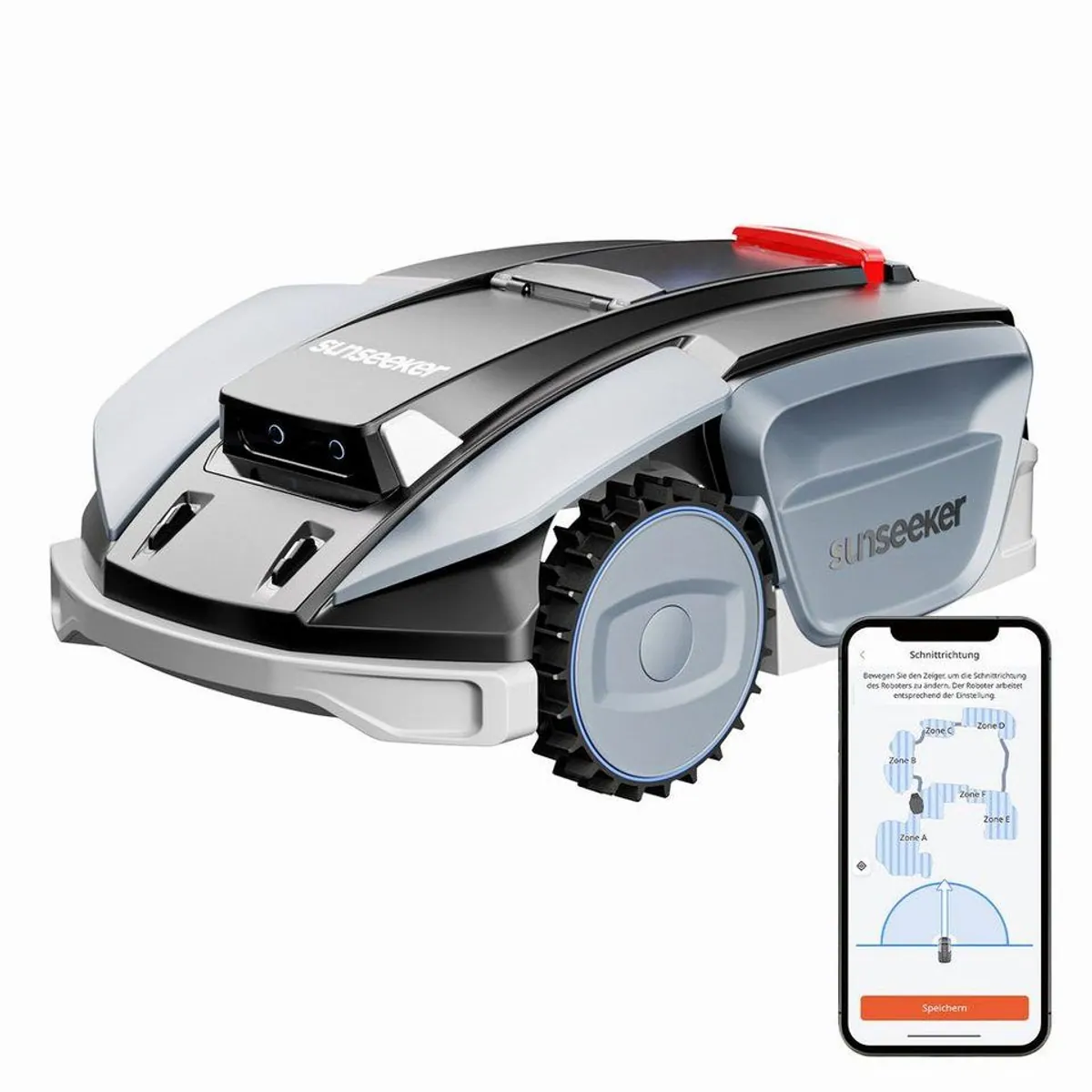 Sunseeker S5 Rasenmähroboter, Allradantrieb, KI-Kartierung, App-Steuerung