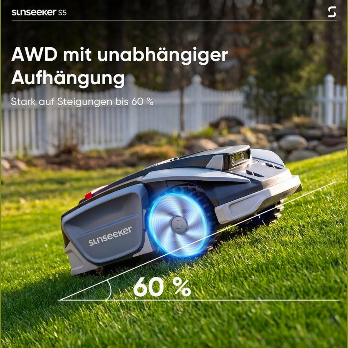 Sunseeker S5 Rasenmähroboter, Allradantrieb, KI-Kartierung, App-Steuerung 2