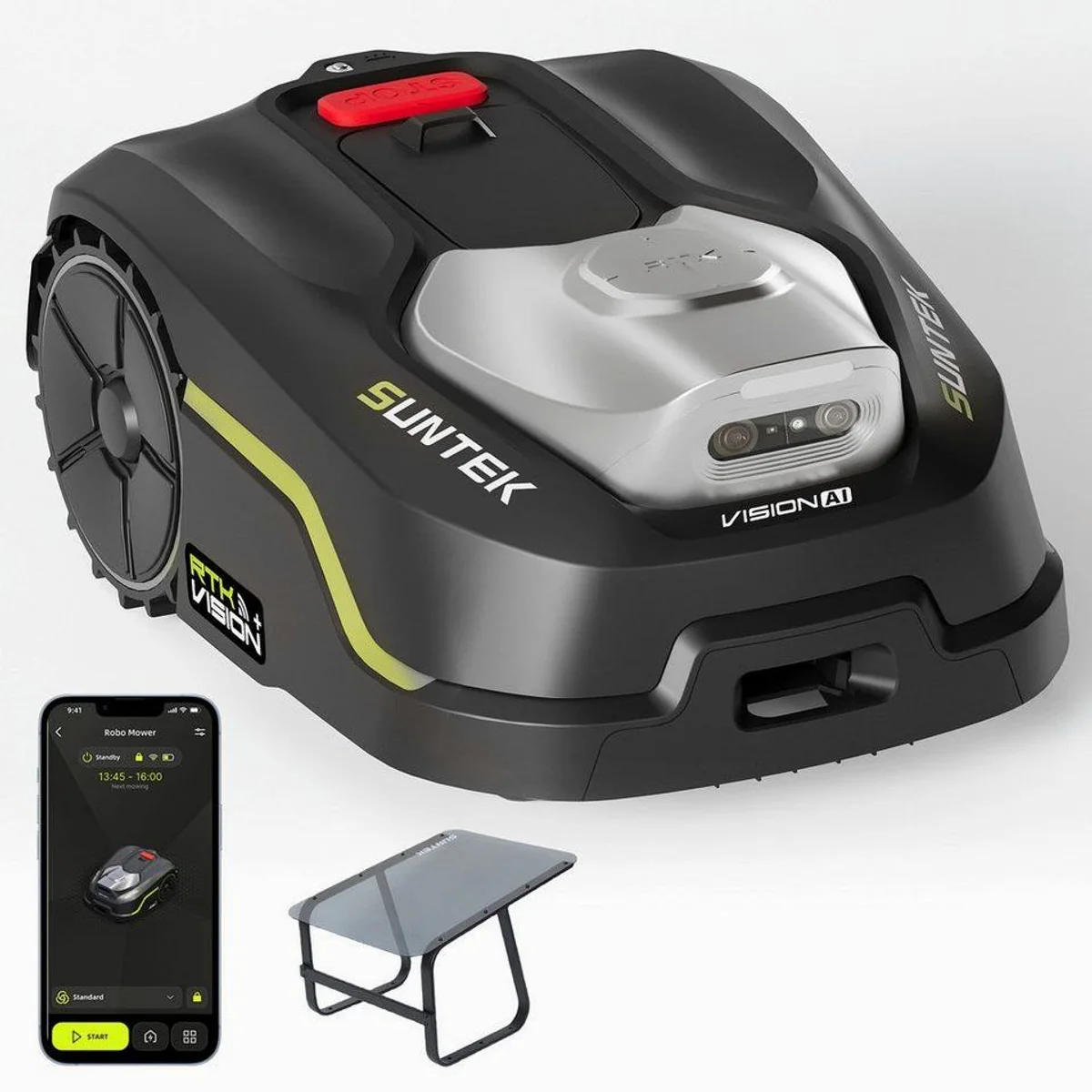 SUNTEK Rasenmähroboter RTK+Vision+TOF LiDAR, kabellos, KI-Hindernisvermeidung, bis 500 m²