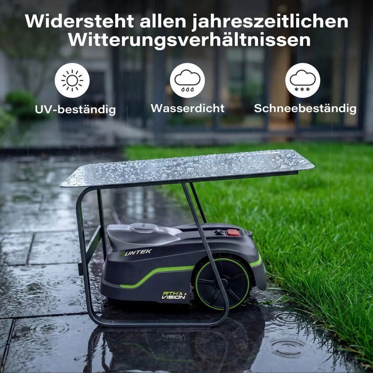 SUNTEK Rasenmähroboter RTK+Vision+TOF LiDAR, kabellos, KI-Hindernisvermeidung, bis 500 m² 5