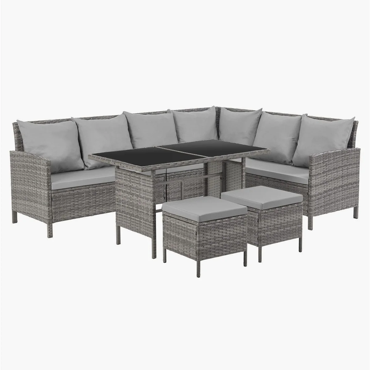 SVITA MADISON Gartenlounge-Set, 2-tlg., komfortabel und wetterfest