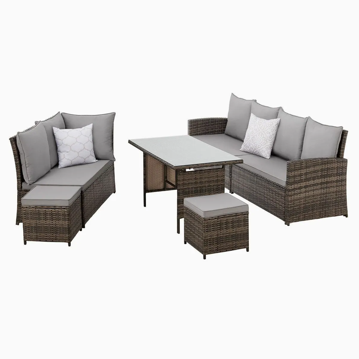 SVITA MONROE Garten-Lounge Set, 4-teilig, pflegeleicht, robust, komfortabel 2