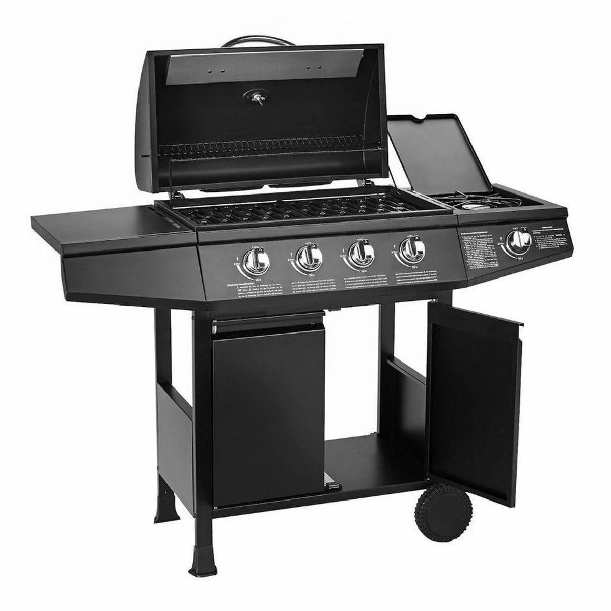 TAINO BASIC 4+1 Gasgrill, Piezozündung, stabiler Grillwagen, vielseitig einsetzbar 2