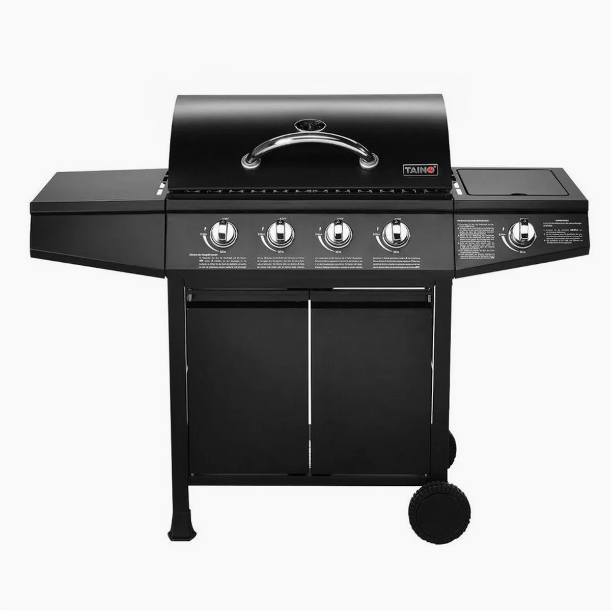 TAINO BASIC 4+1 Gasgrill, Piezozündung, stabiler Grillwagen, vielseitig einsetzbar 3