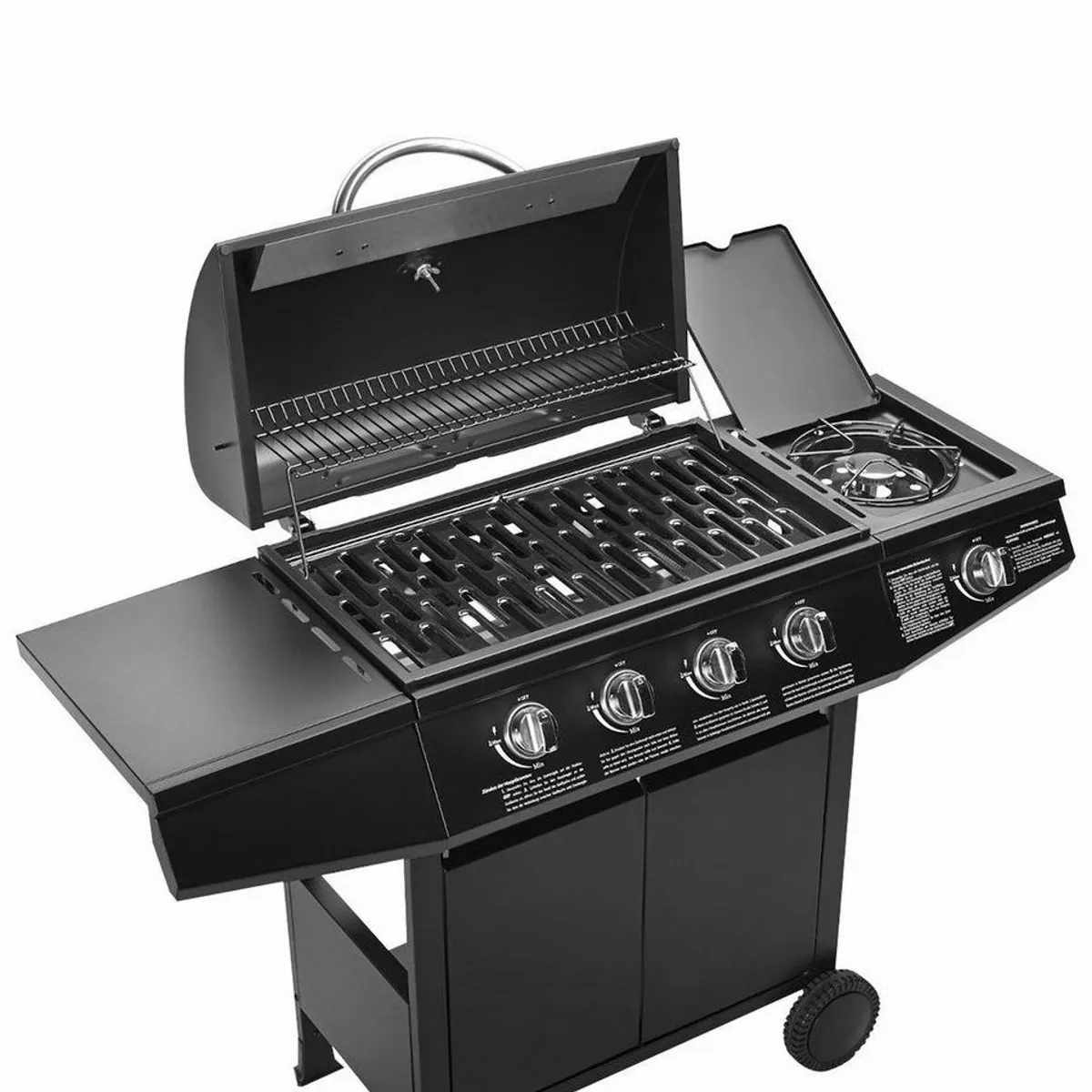 TAINO BASIC 4+1 Gasgrill, Piezozündung, stabiler Grillwagen, vielseitig einsetzbar 4