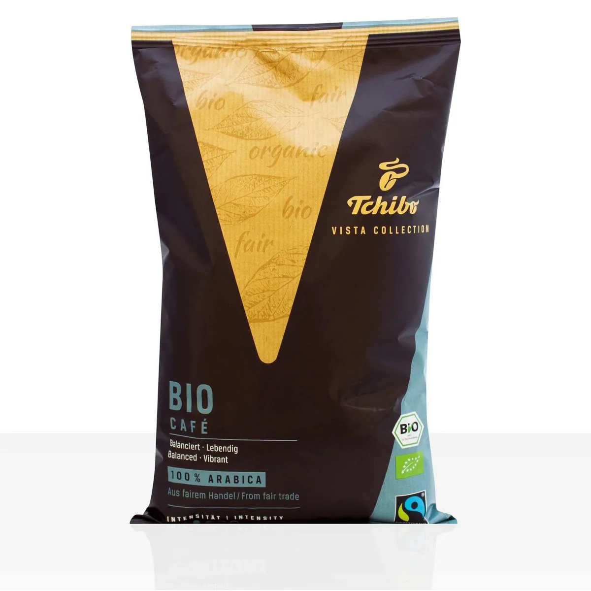Tchibo Professional Cafe Vista, Bio Fairtrade, 16 x 500g gemahlen — 100% Arabica, würzige Note, mild-aromatischer Genuss