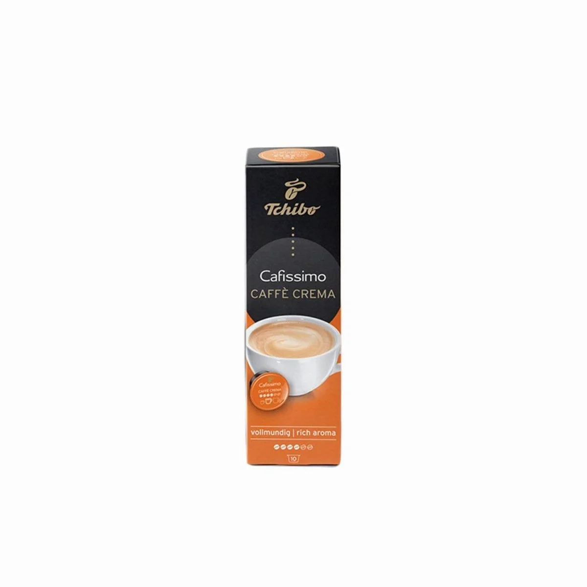 Tchibo Caffè Crema Rich Aroma, vollmundig, cremig, vielseitig — ideal für Cappuccino und Latte Macchiato