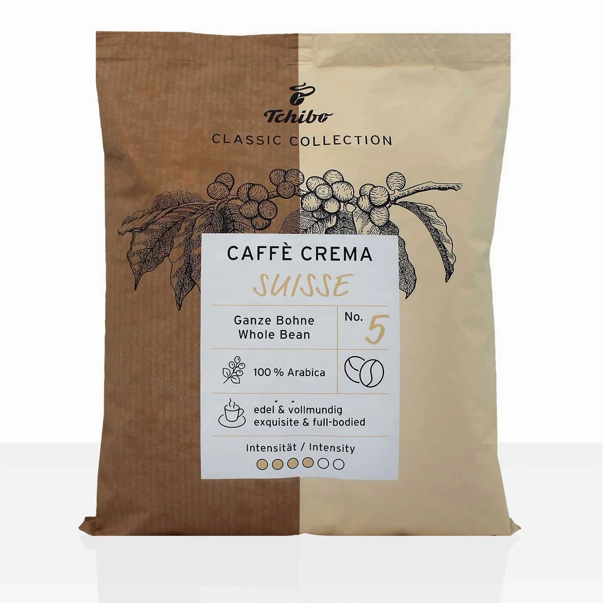 Tchibo Caffe Crema Suisse, 100% Arabica mit feiner Marzipannote — 500g Kaffeebohnen