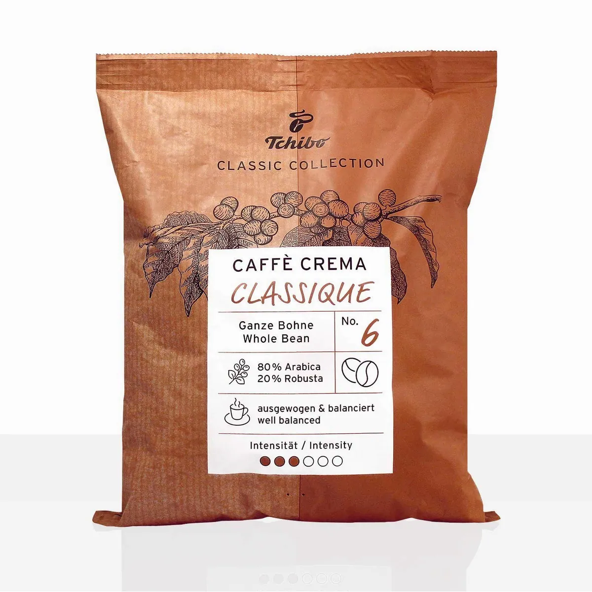 Tchibo Caffè Crema Classique, sanfter Geschmack mit dezenter Rosennote