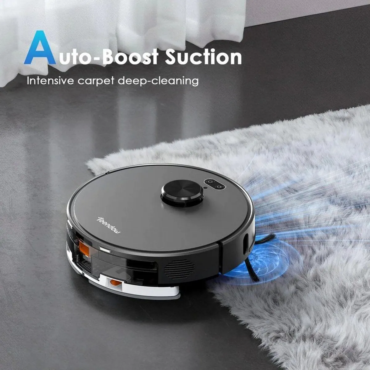 Teendow D65S MAX Saugroboter, 6000 Pa Saugleistung, LDS-Navigation, automatische Entleerung 4