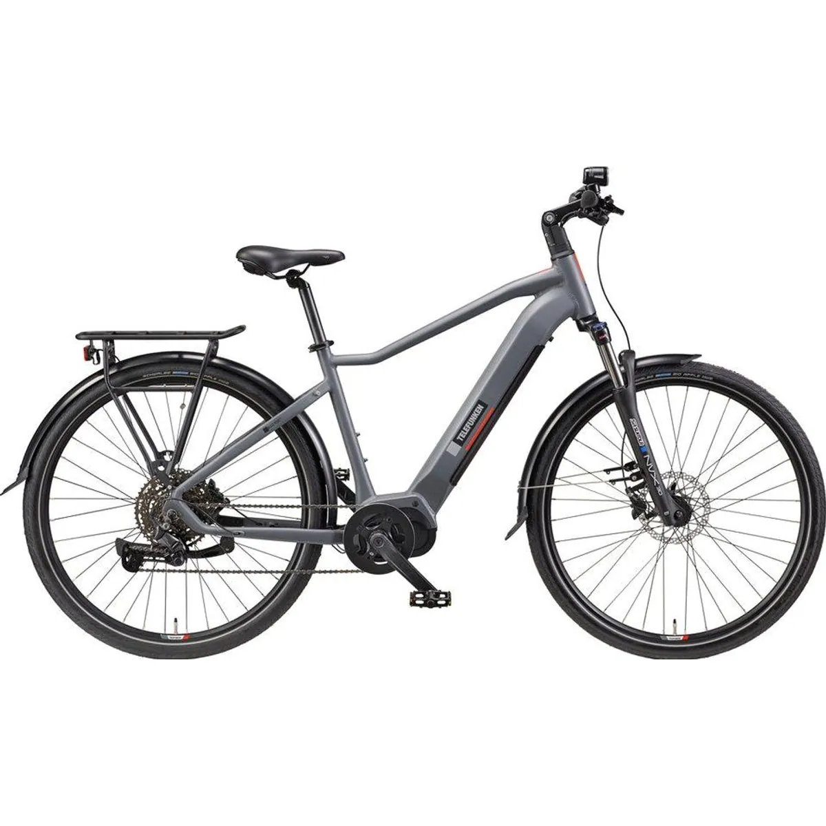 Telefunken SUV700 E-Bike, 250 W Mittelmotor, 10-Gang Kettenschaltung — ideal für Stadt & Freizeit
