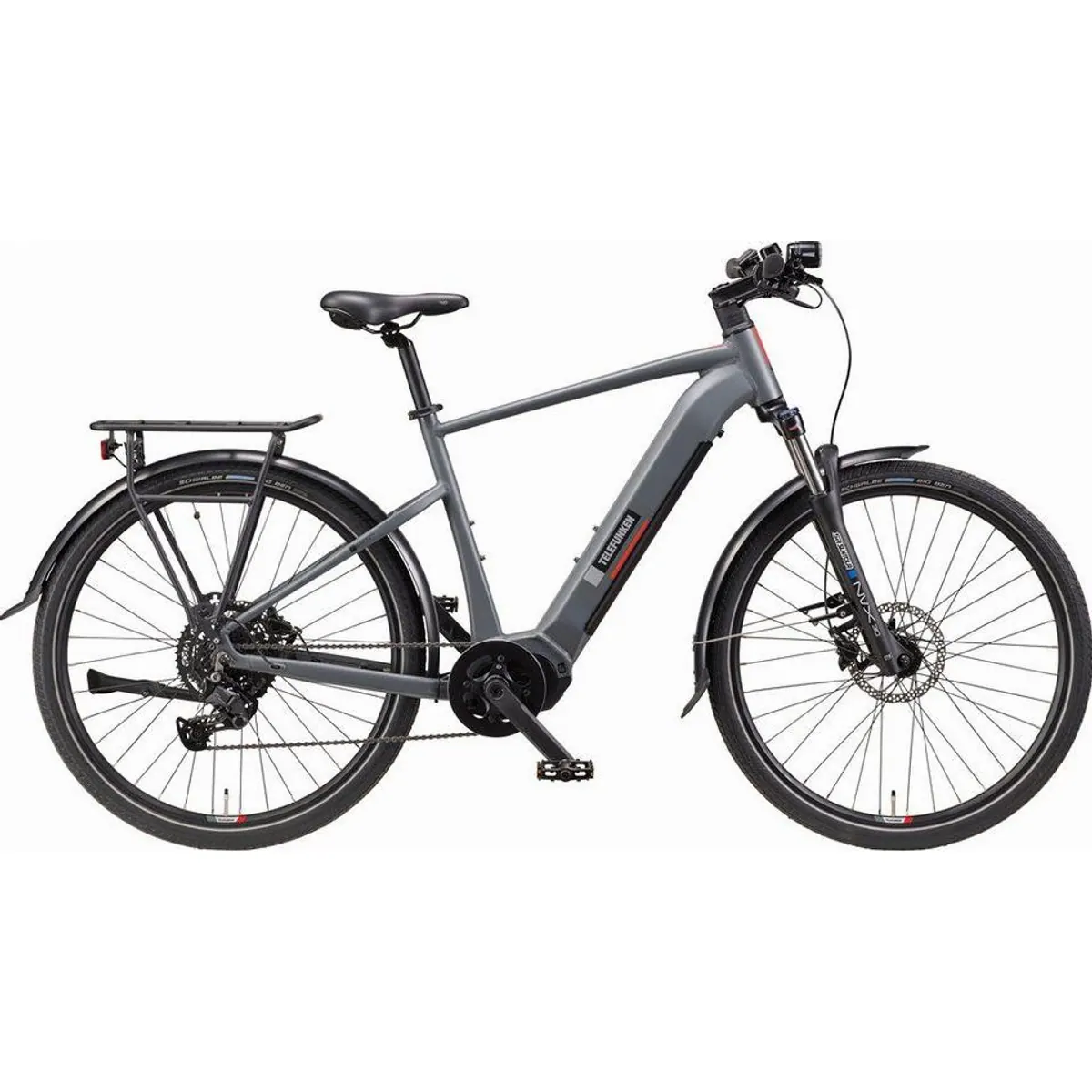 Telefunken SUV710 E-Bike Cityrad, 250 W Mittelmotor, 720 Wh Akku, 9-Gang Shimano