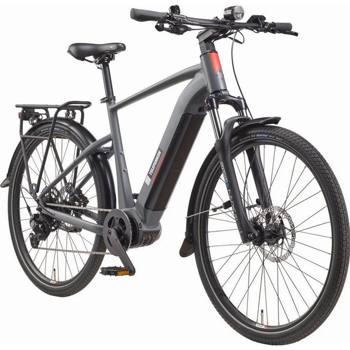Telefunken SUV710 E-Bike Cityrad, 250 W Mittelmotor, 720 Wh Akku, 9-Gang Shimano 2
