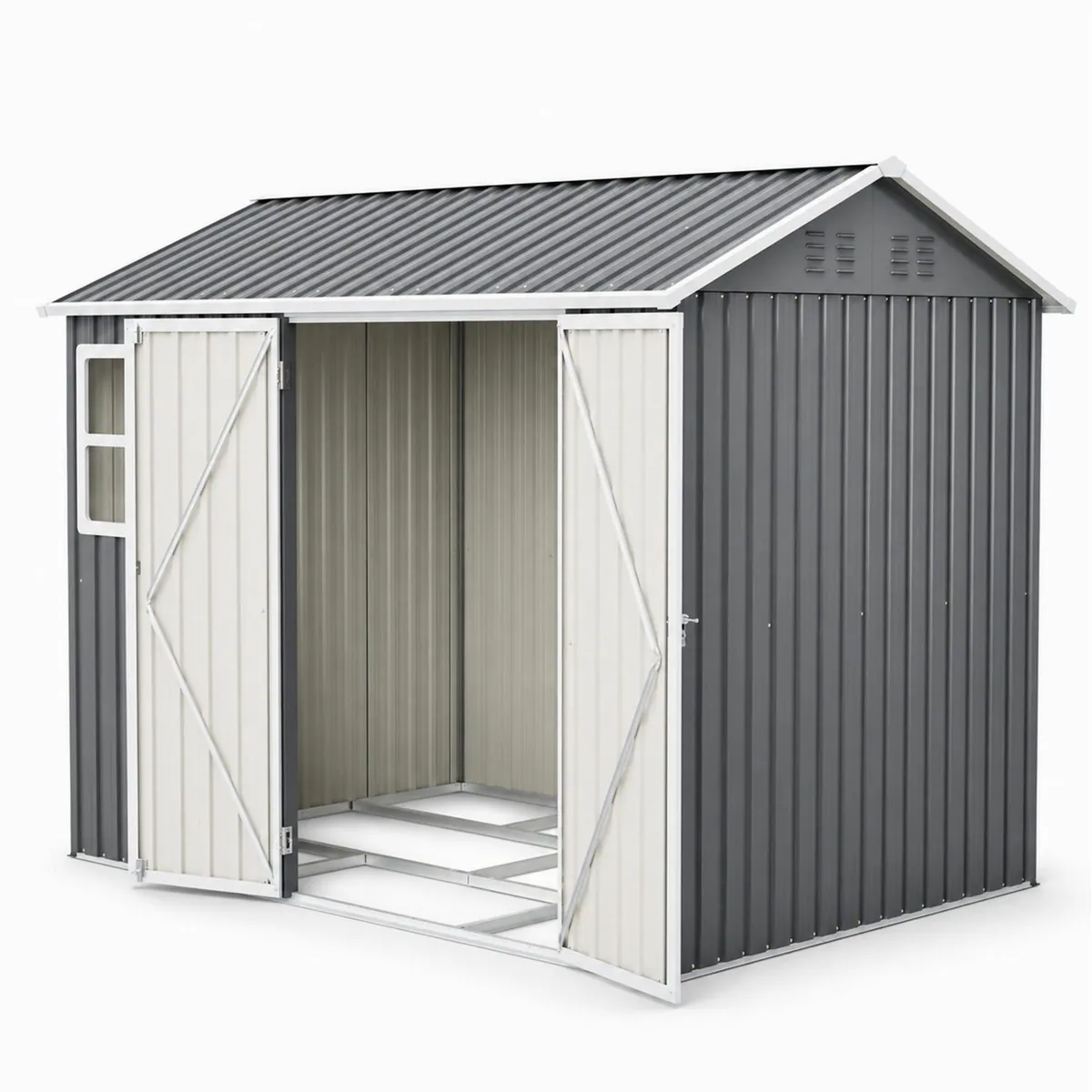 Thanaddo Gartenhaus aus Metall, wasserdicht und stabil — ideal für Garten und Lager 3