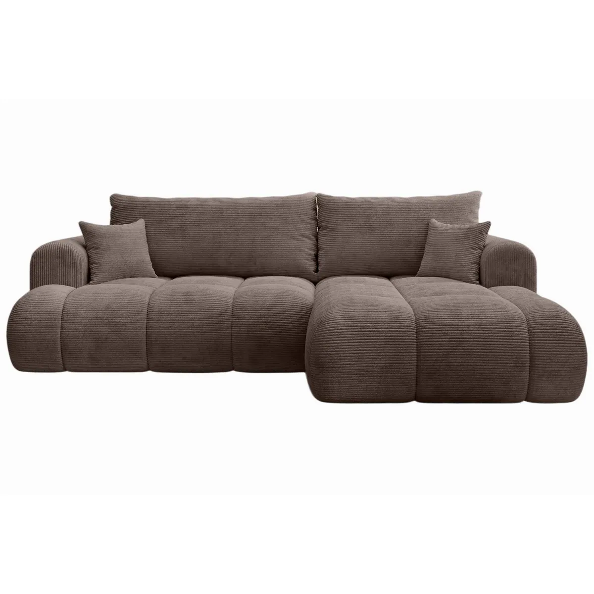 thematys Ecksofa TREVIO, L-Form, Schlaffunktion, Bettkasten, Cord und Bouclé 5