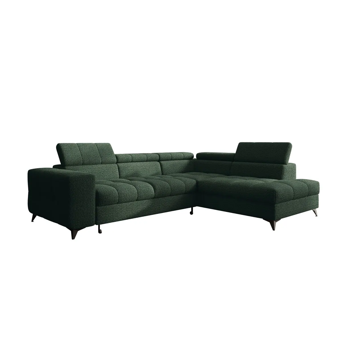 thematys Ecksofa SORANO, Schlaffunktion, Bettkasten, verstellbare Kopfstützen — L-Form 270×203 cm 5