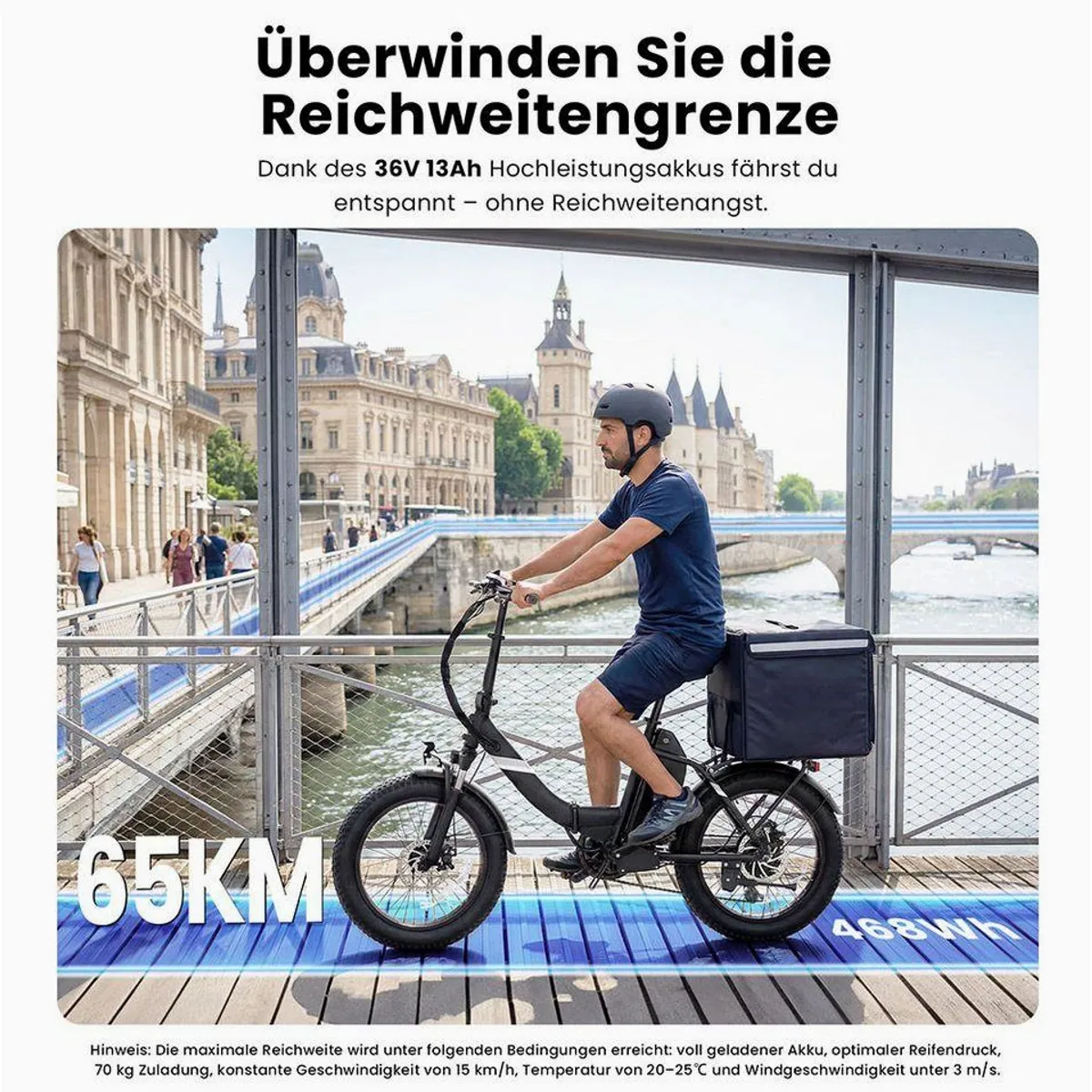 Touroll S3 Elektro-Fatbike 20 Zoll, leistungsstarker Motor, abnehmbarer Akku, klappbar 5