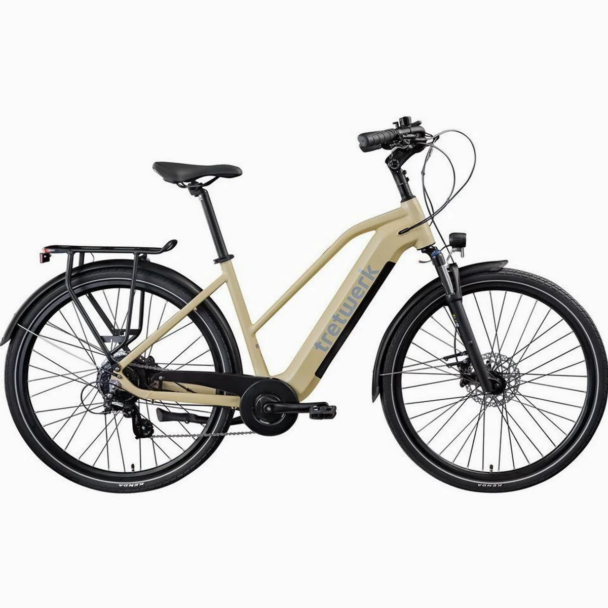 Tretwerk Onyx E-Bike Trekkingrad, kraftvoller Heckmotor, 8-Gang Shimano Schaltung — 540 Wh Akku