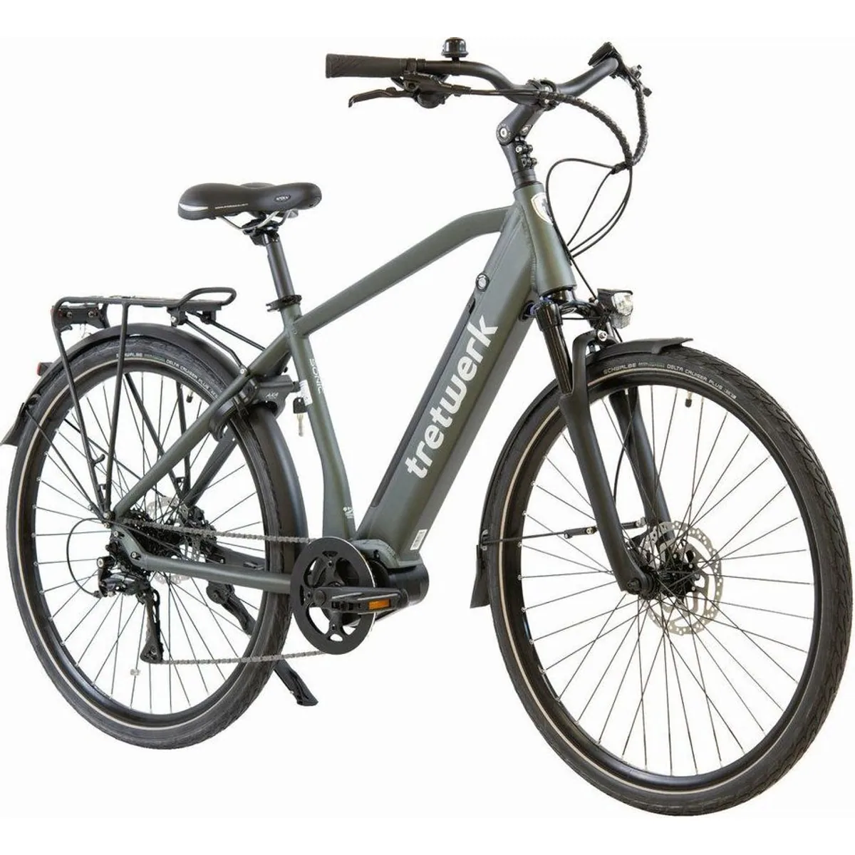 Tretwerk Sonic E-Bike Trekkingrad, 8-Gang Shimano Acera, 522 Wh Akku — komfortabel, leistungsstark, vielseitig