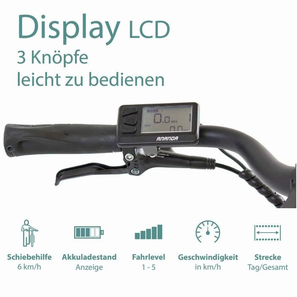 Tretwerk E-Bike Trekkingrad Sonic, leistungsstarker Mittelmotor, 8-Gang Shimano Schaltung 2
