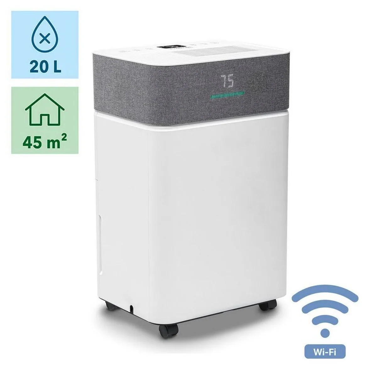TROTEC TTK 63 E WiFi Luftentfeuchter, Komfortmodus, Wäschetrocknung, Timer