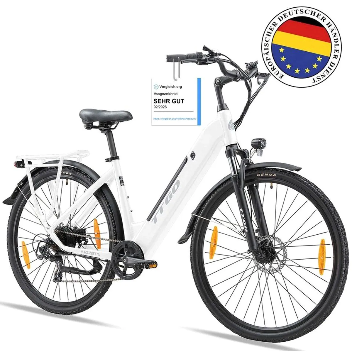 TTGO HZ-28TS E-Bike, Aluminium-Tiefrahmen, 720 Wh Akku, 28 Zoll