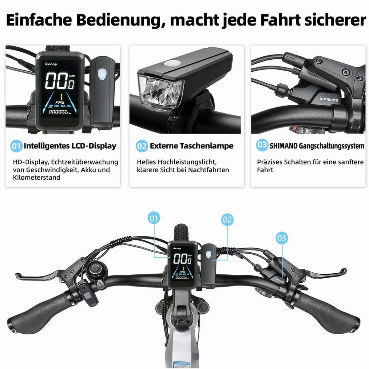 TTGO E-Bike Cityrad 28 Zoll, vollgefederte, komfortable Fahrt, 120 km Reichweite 5