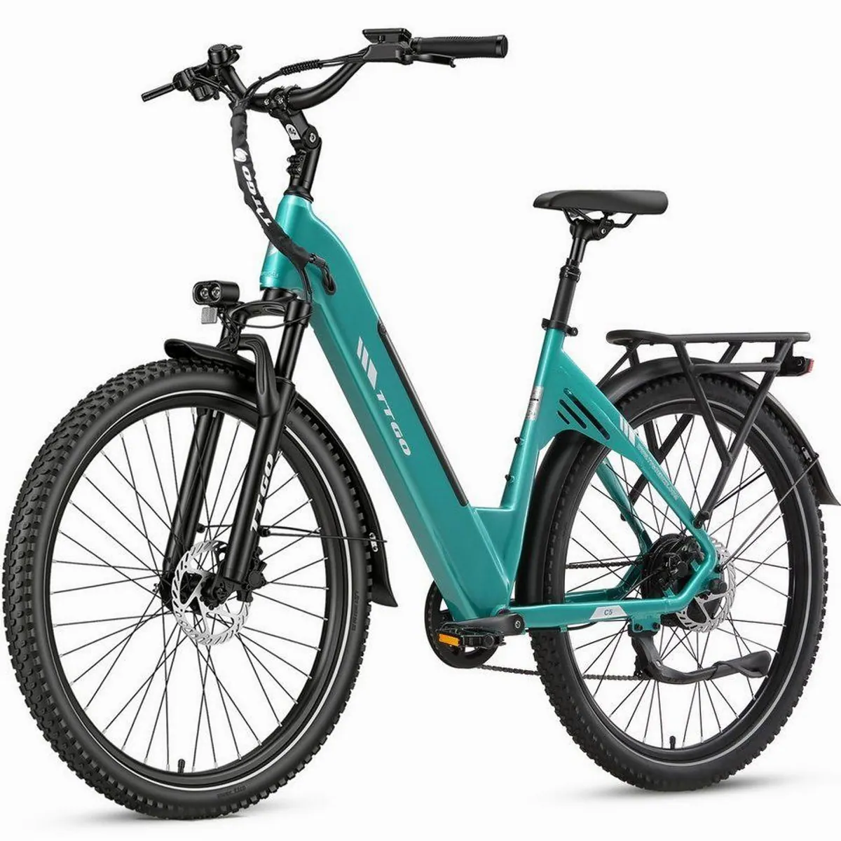 TTGO E-Bike Cityrad, 110 km Reichweite, 70 Nm Hinterradmotor, Shimano 7-Gang, Hydraulische Bremsen