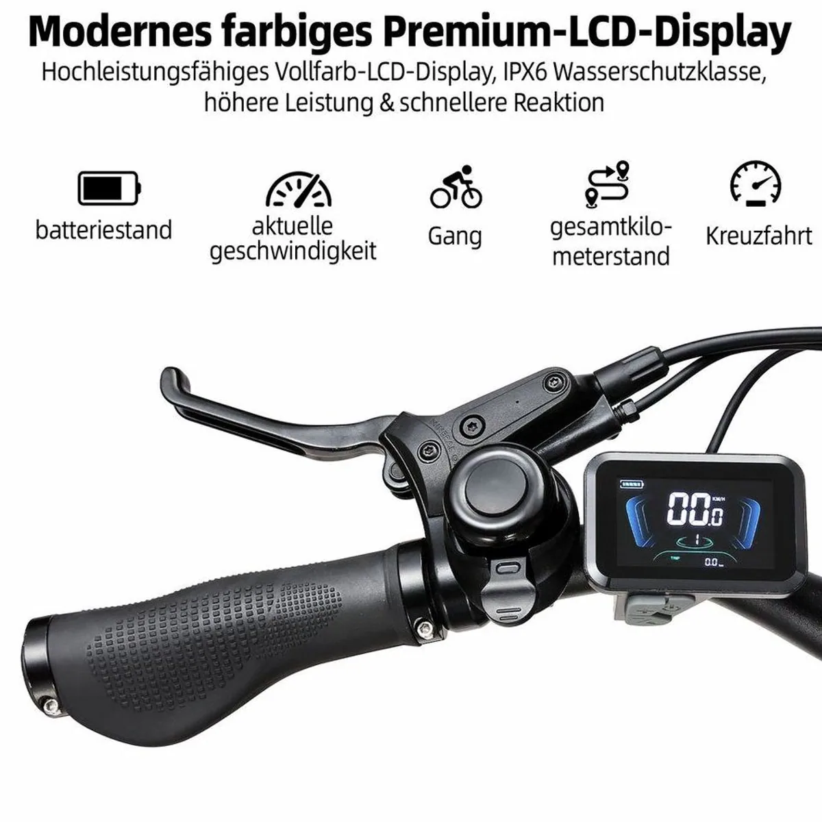 TTGO E-Bike Cityrad, 110 km Reichweite, 70 Nm Hinterradmotor, Shimano 7-Gang, Hydraulische Bremsen 5