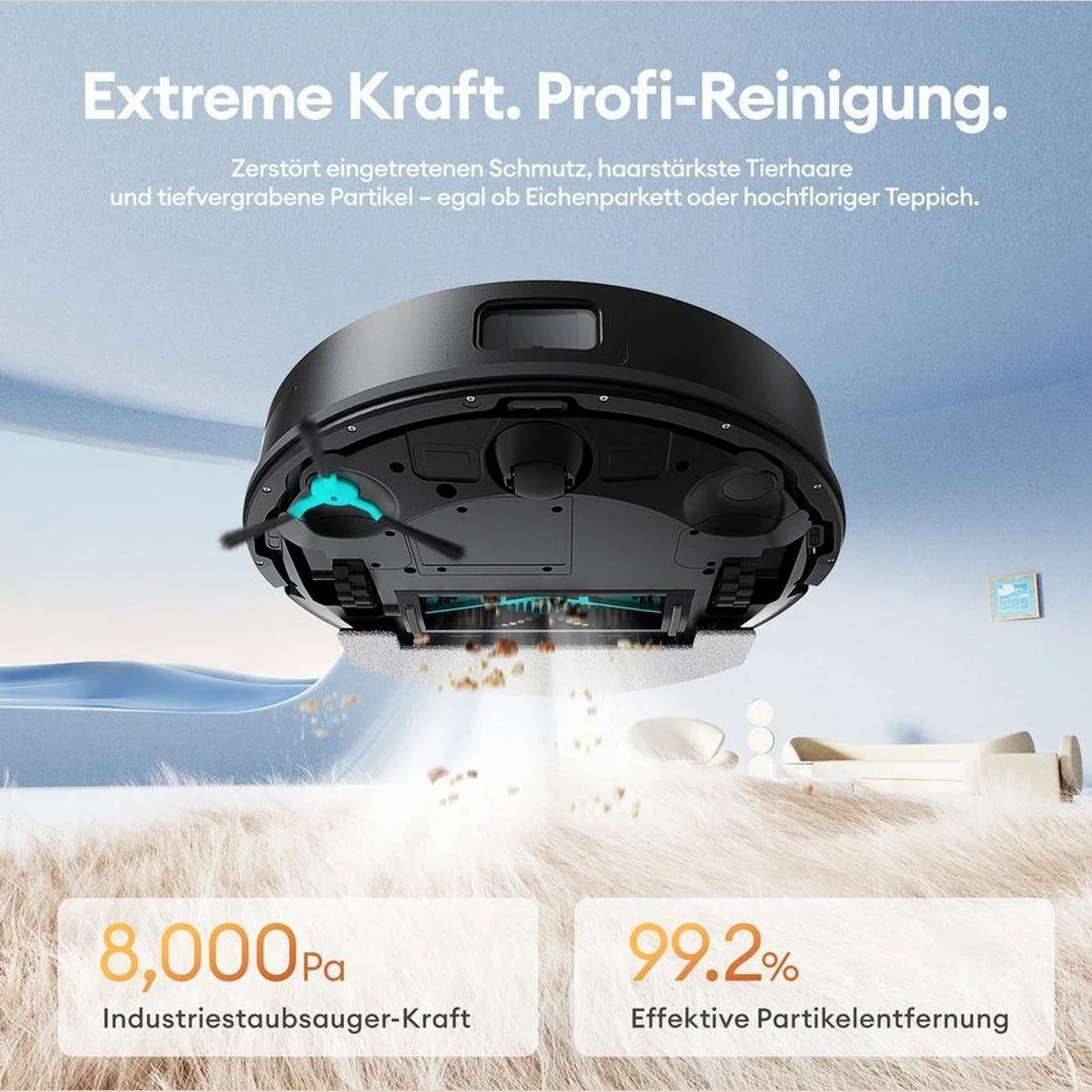 Ultenic T20Pro Nass-Trocken-Saugroboter, starke Saugkraft, intelligente Navigation, APP-Steuerung 2