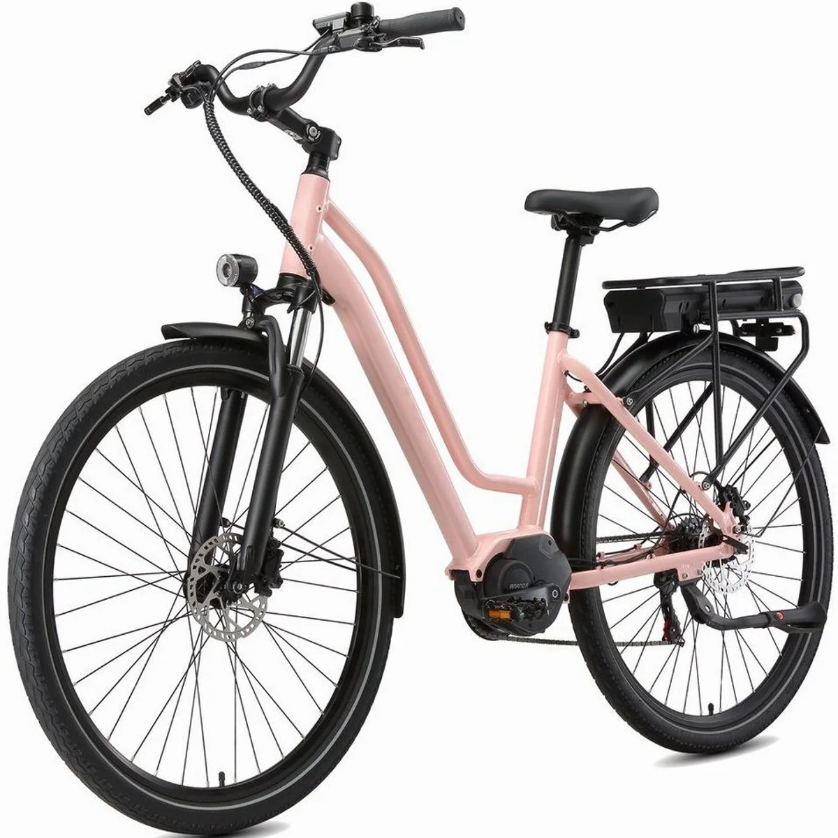 Vankel E-Bike Trekkingrad, 460Wh Akku, Shimano 7-Gang, komfortable Federung
