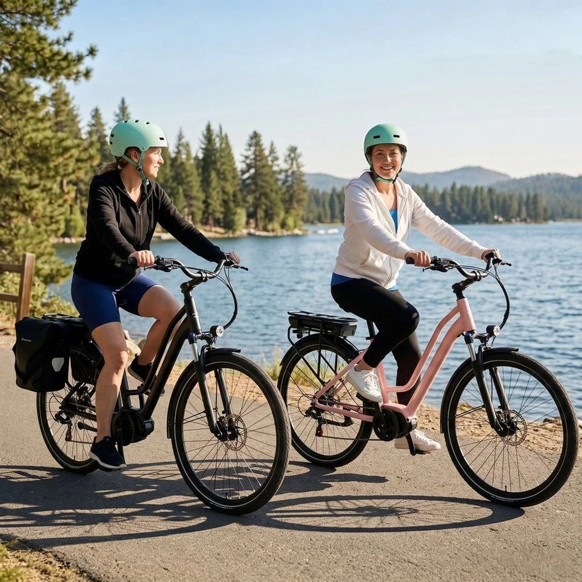 Vankel E-Bike Trekkingrad, 460Wh Akku, Shimano 7-Gang, komfortable Federung 2