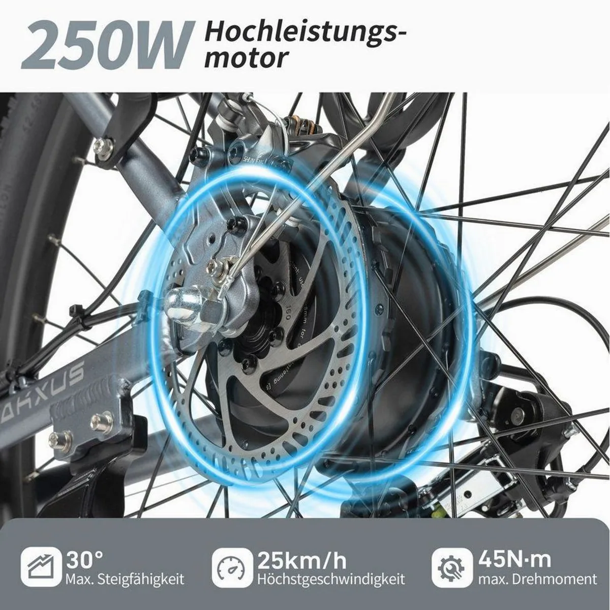 Vankel E-Bike 27M204, 250W Heckmotor, 7-Gang Shimano, 450Wh Akku — ideal für Stadt und Abenteuer 4