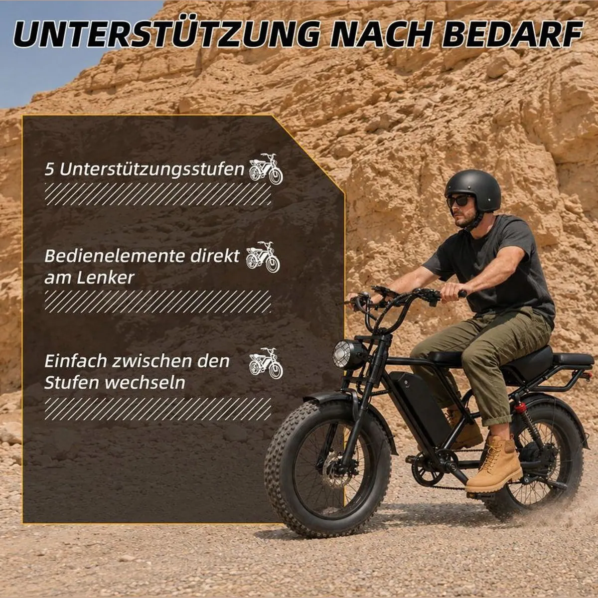Vankel bk20 E-Fatbike, 250W Motor, 960Wh Akku, 25 km/h, Vollfederung 5