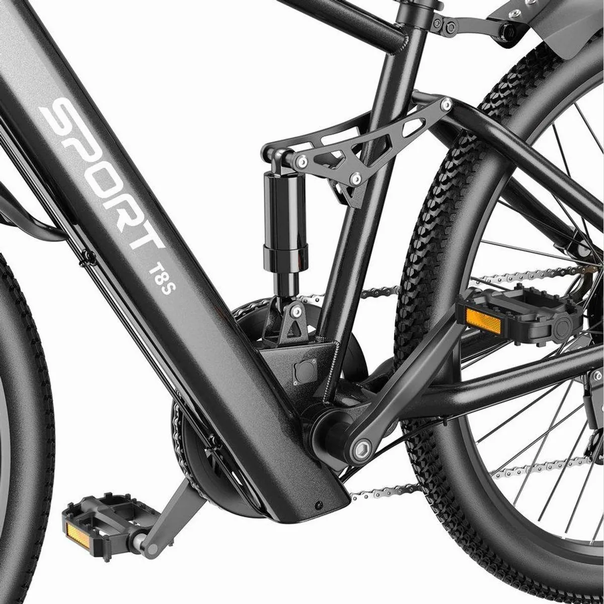 Vankel E-Bike T8S, 250W Heckmotor, 624Wh Akku, Shimano 7-Gang, 26 Zoll 3