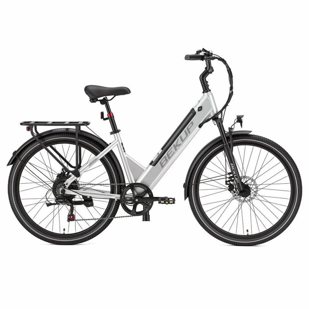 Vankel BEKUP V1 E-Bike Cityrad, 522 Wh Akku, 120 km Reichweite, 7-Gang Shimano Schaltung 3