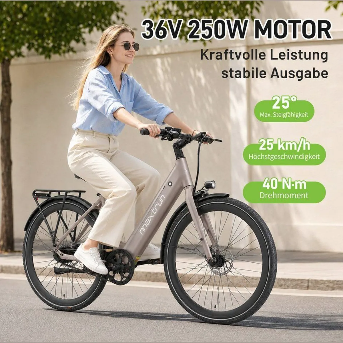 Vankel E-Citybike Urban 20, 540Wh Akku, 25 km/h, hydraulische Scheibenbremsen 3