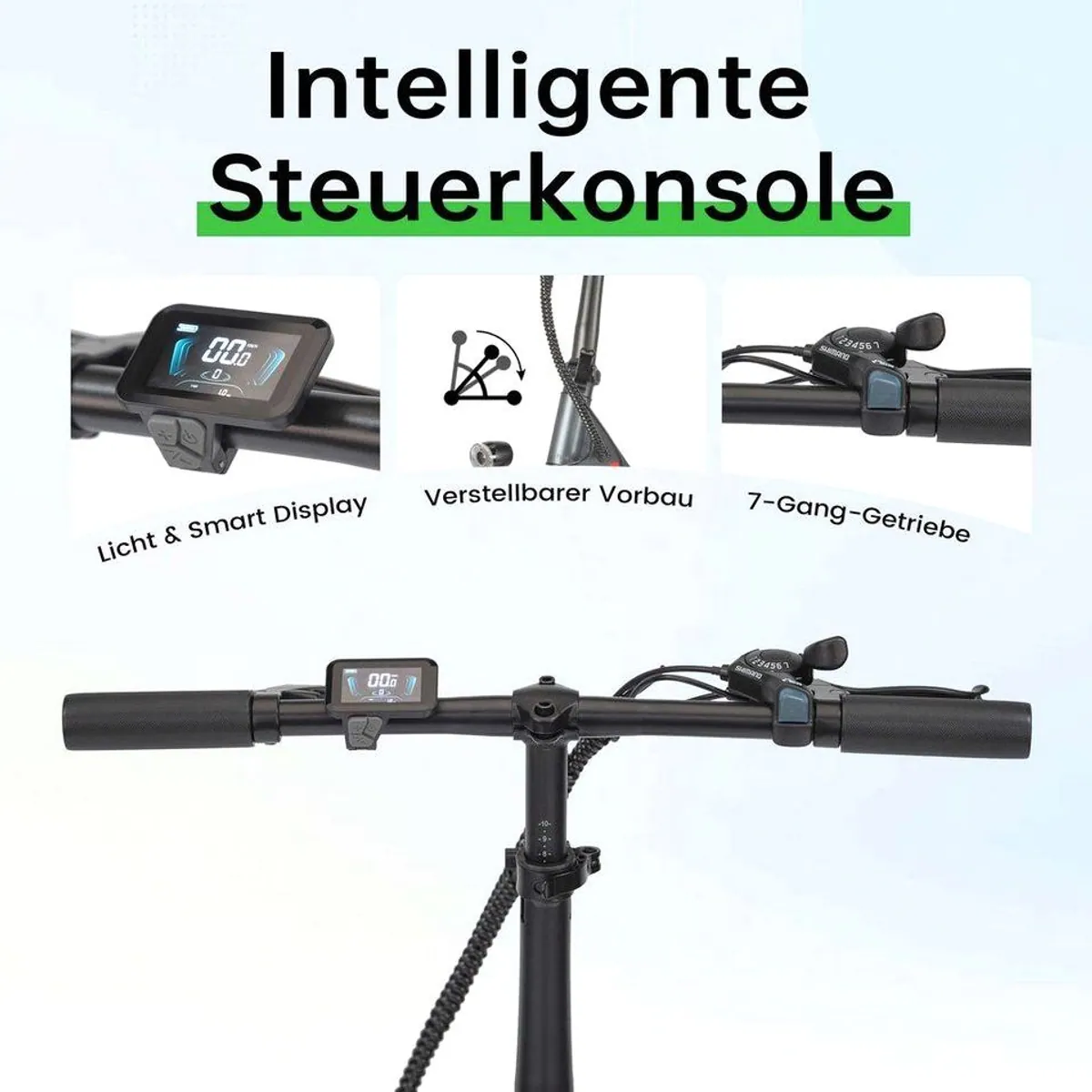 Vankel E-Bike E1, kompaktes Faltdesign, kraftvolle 120 km Reichweite, 7-Gang-Schaltung 3