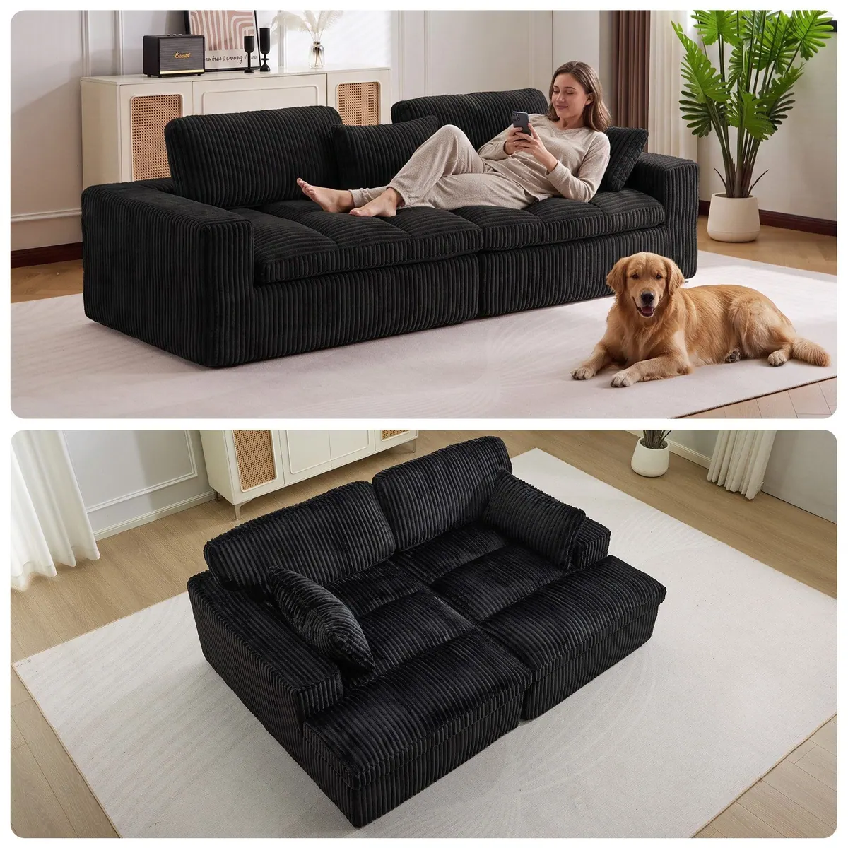 Vankel Schlafsofa 2-Sitzer, flexibel und bequem für kleine Räume 2