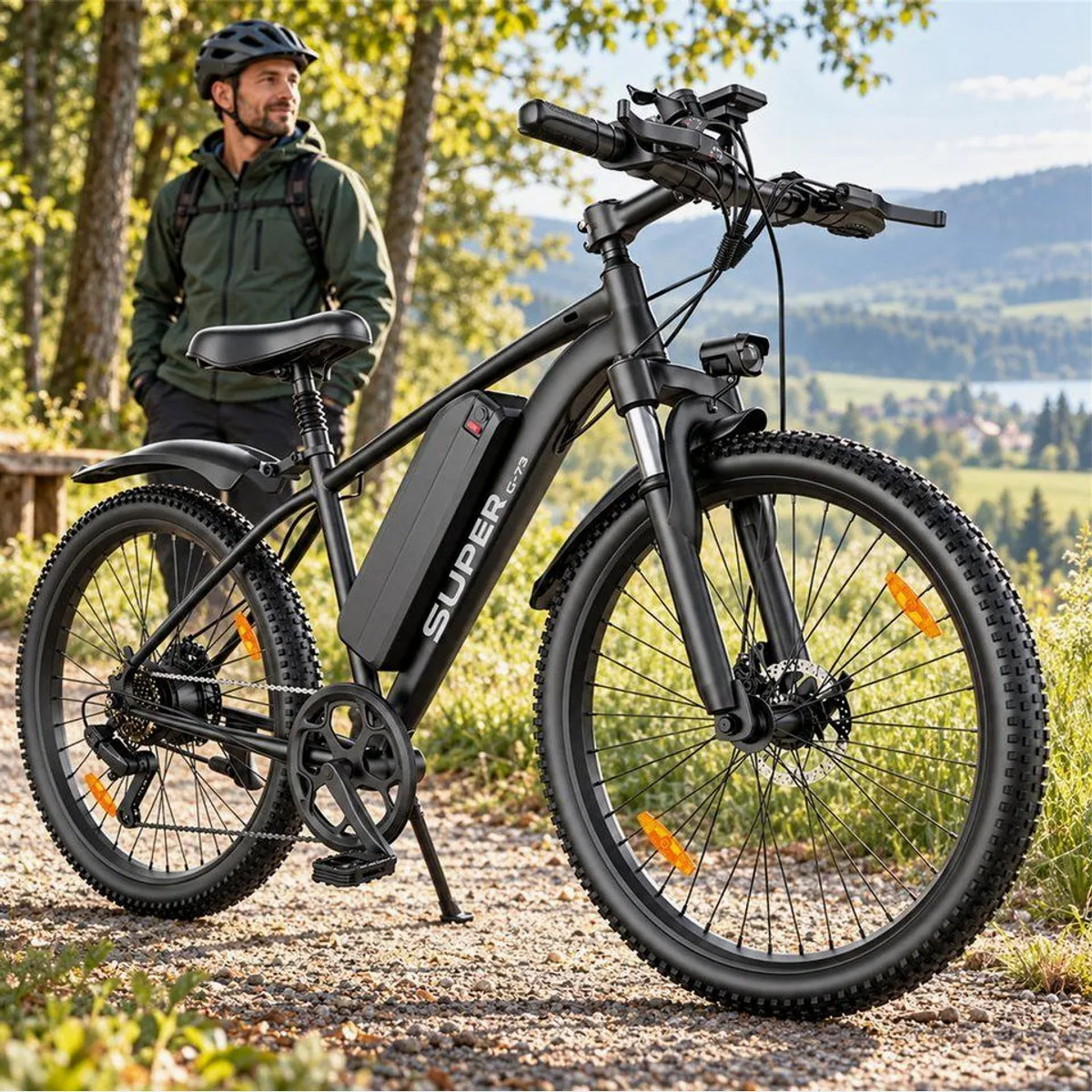 Vankel G73 E-Mountainbike, 250W Motor, 624Wh Akku, Shimano 7-Gang 2