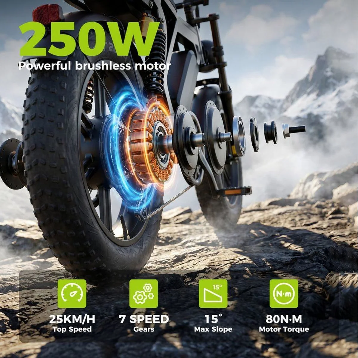 Vankel E7-2.0 E-Bike, kraftvoller Motor, hohe Reichweite, komfortable Federung 3