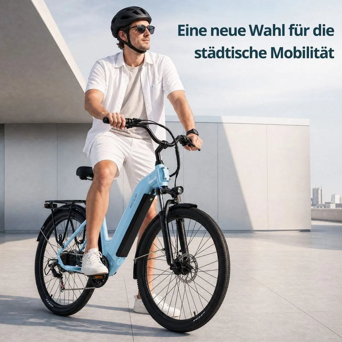 Vankel Eclio Otium 3 City-E-Bike, leistungsstarker Heckmotor, lange Reichweite, komfortabler Rahmen 4