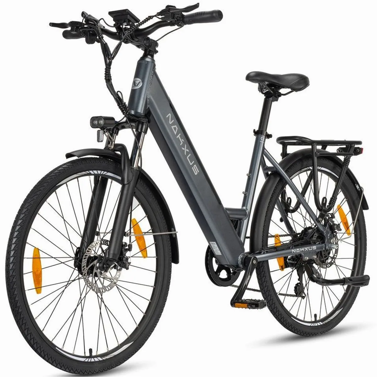 Vankel E-Bike Cityrad 26 Zoll, leistungsstarker Heckmotor, App-Steuerung