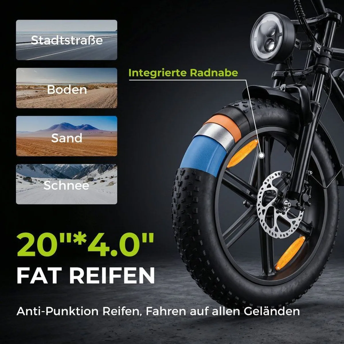 Vankel E-Bike Cityrad E6-3.0, Retro Design, 108 km Reichweite, 250W Motor 4