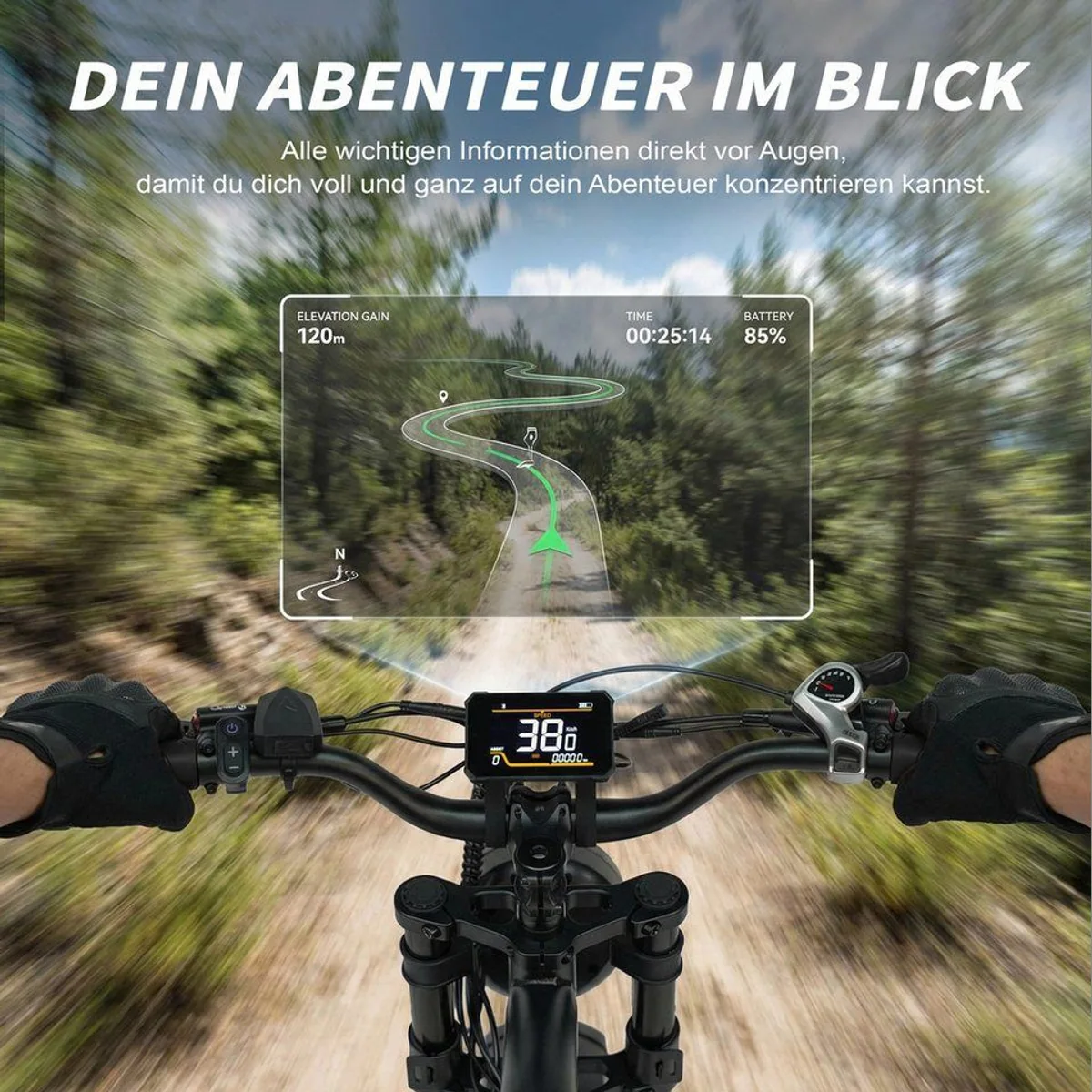 Vankel MX10 E-Bike Cityrad, kraftvoller Heckmotor, 100 km Reichweite, 7-Gang-Schaltung 4
